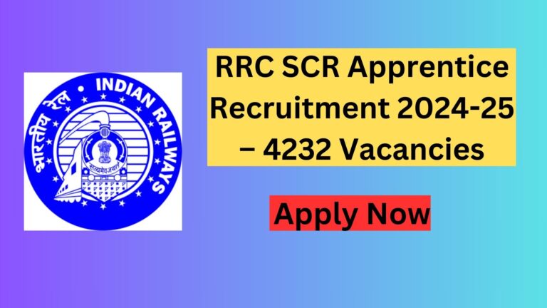 RRC SCR Apprentice Recruitment 2024-25 – 4232 Vacancies